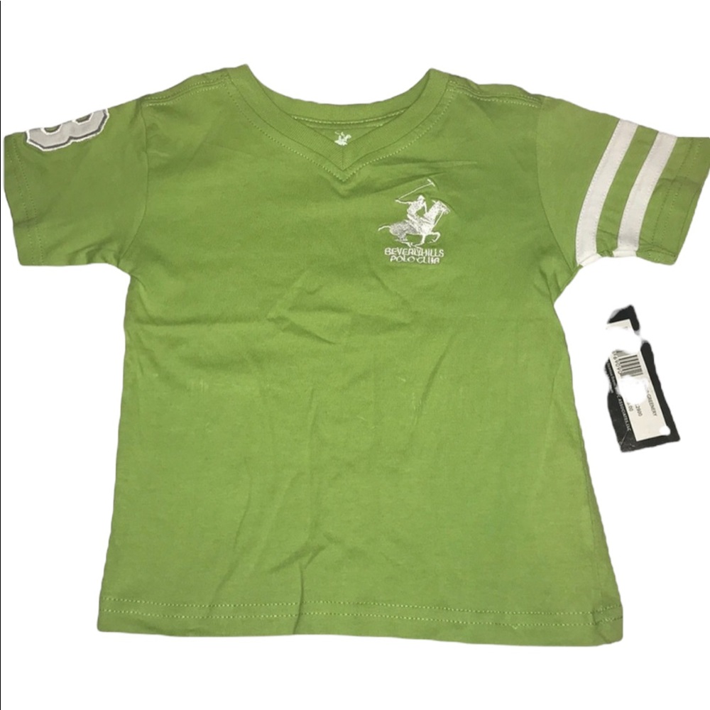 NWT BH Polo Club V Neck Tee - Green - Size 18M